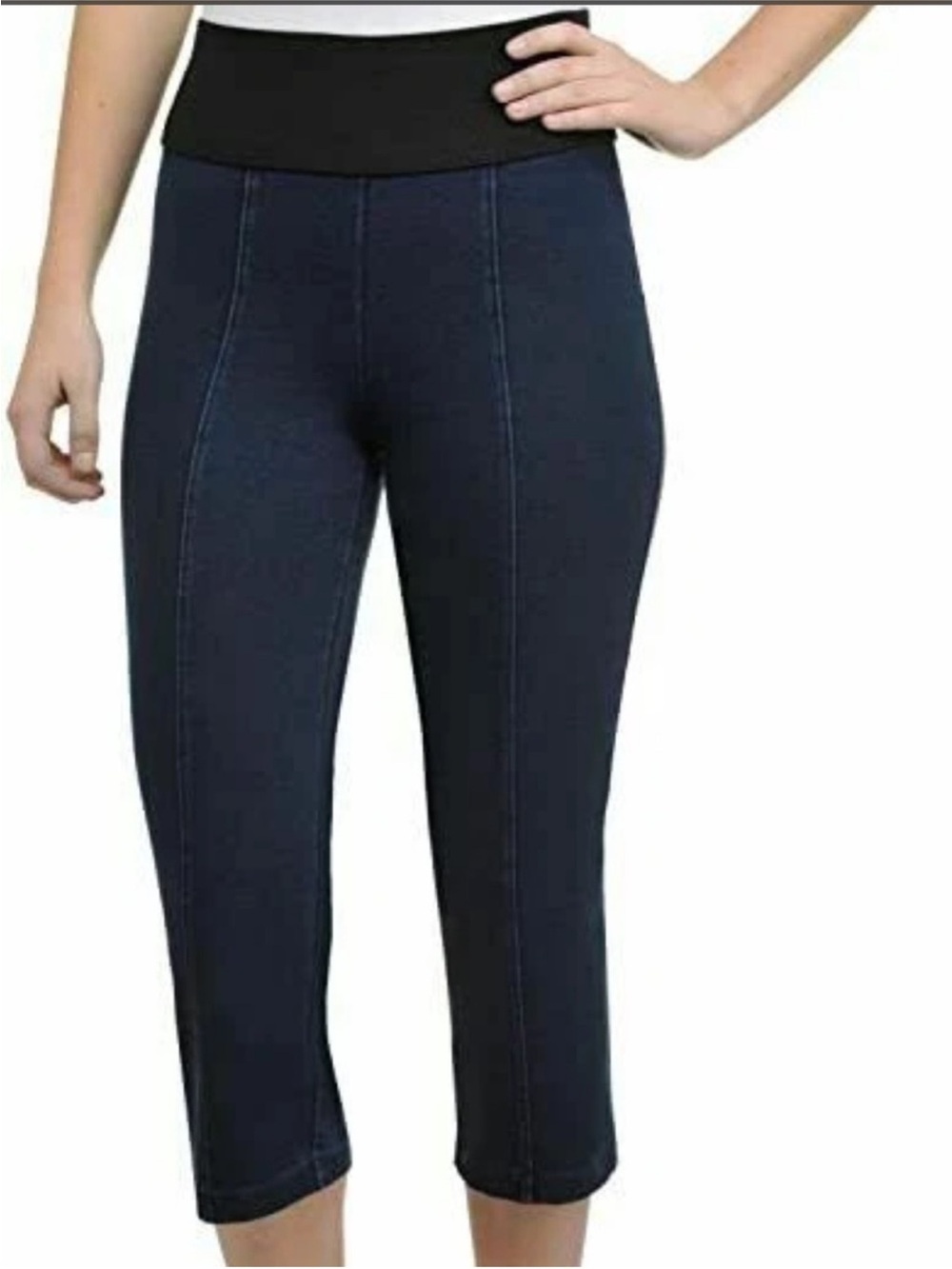Nygard Slims Regular 3.5' Denim Capri Pants size XL (18/20) indigo